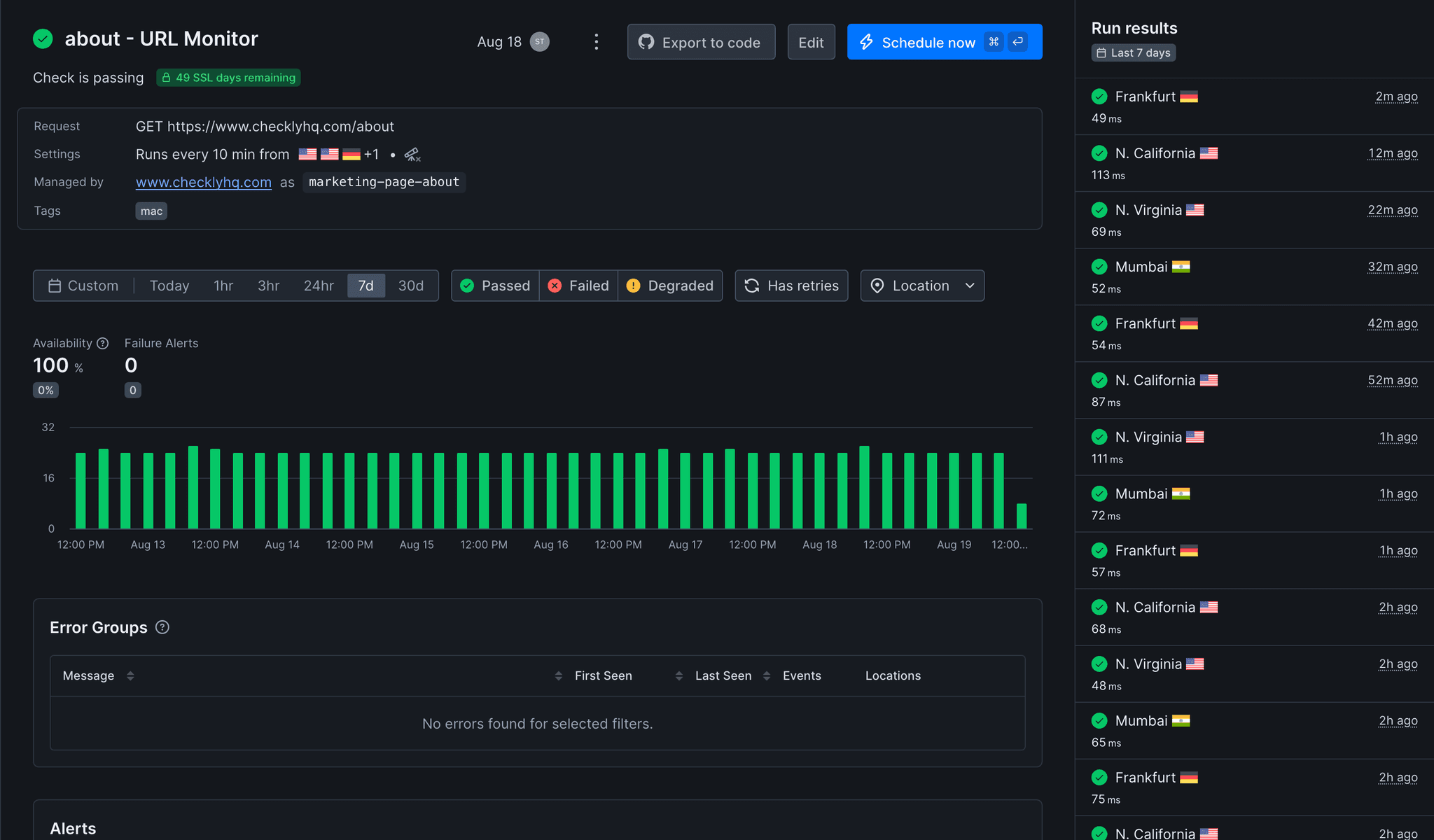 Checkly — The active reliability layer for developers & agents