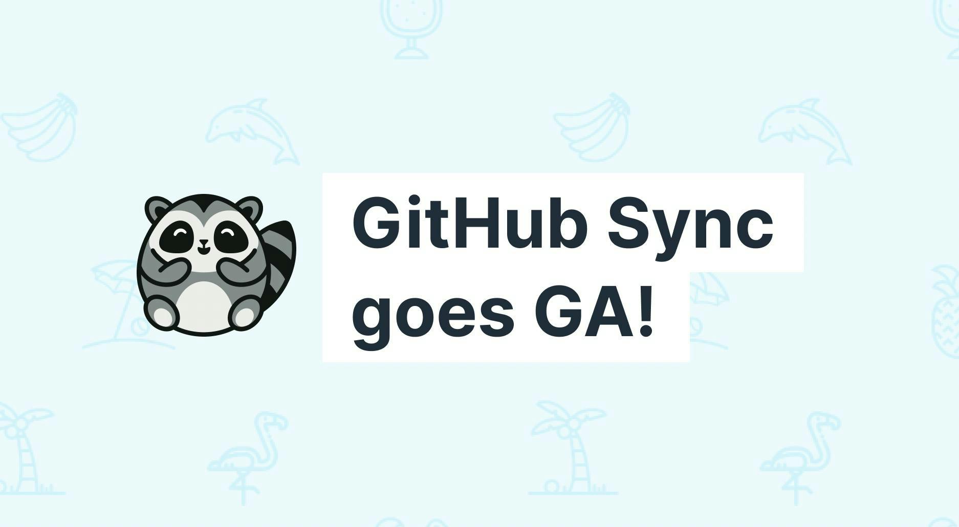 GitHub Sync goes GA image