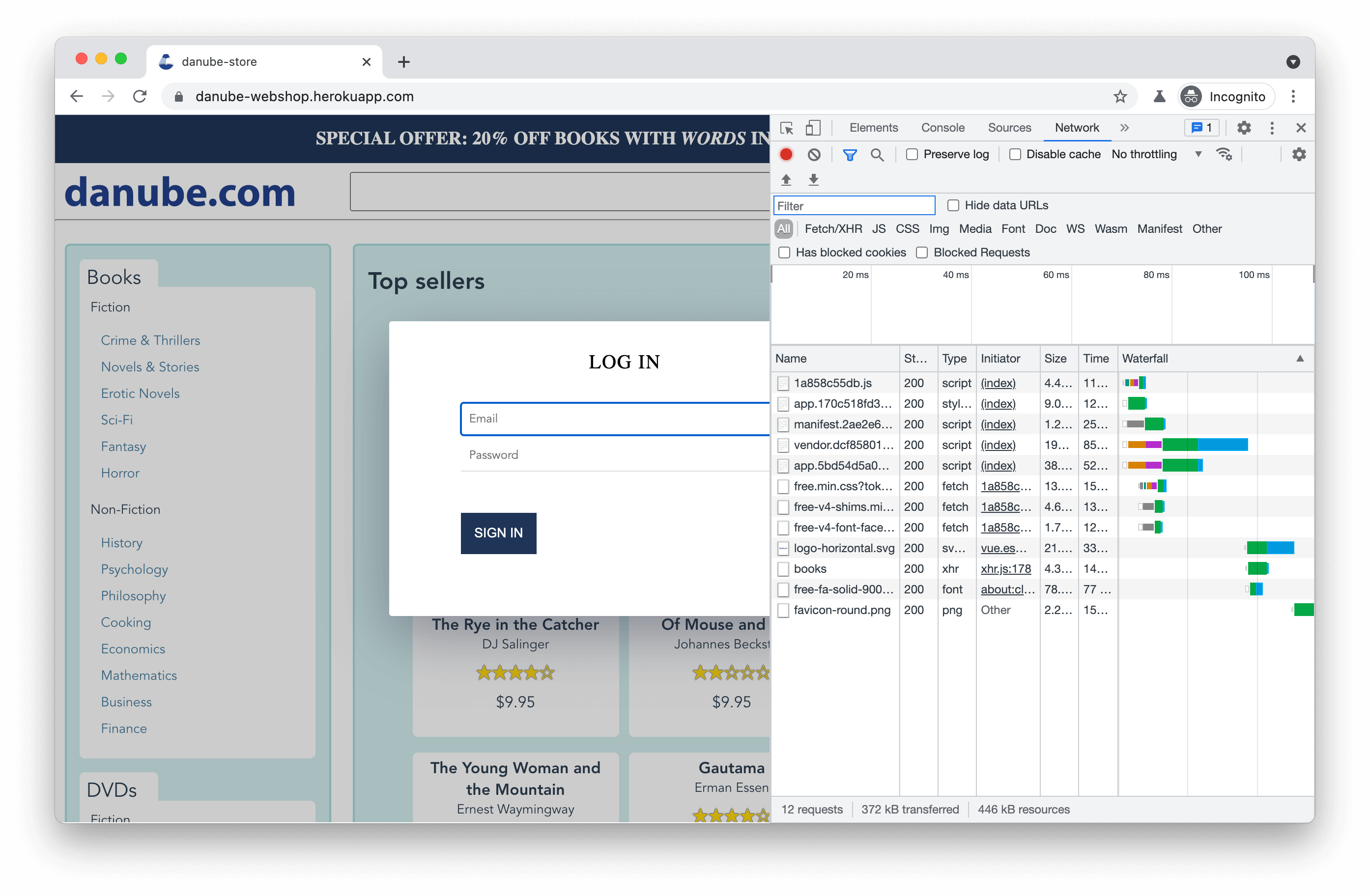 debugging with chrome devtools
